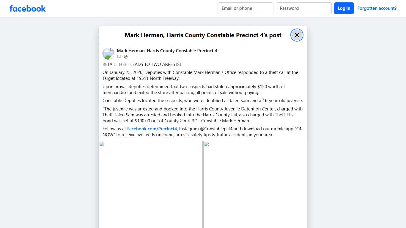 RETAIL... - Mark Herman, Harris County Constable Precinct 4 Facebook